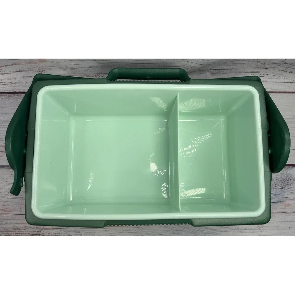 Vintage Stanley Aladdin Cooler Green Insulated Divided Lunch Box USA
